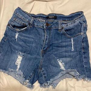 American Rag Blue Frayed Jean Shorts